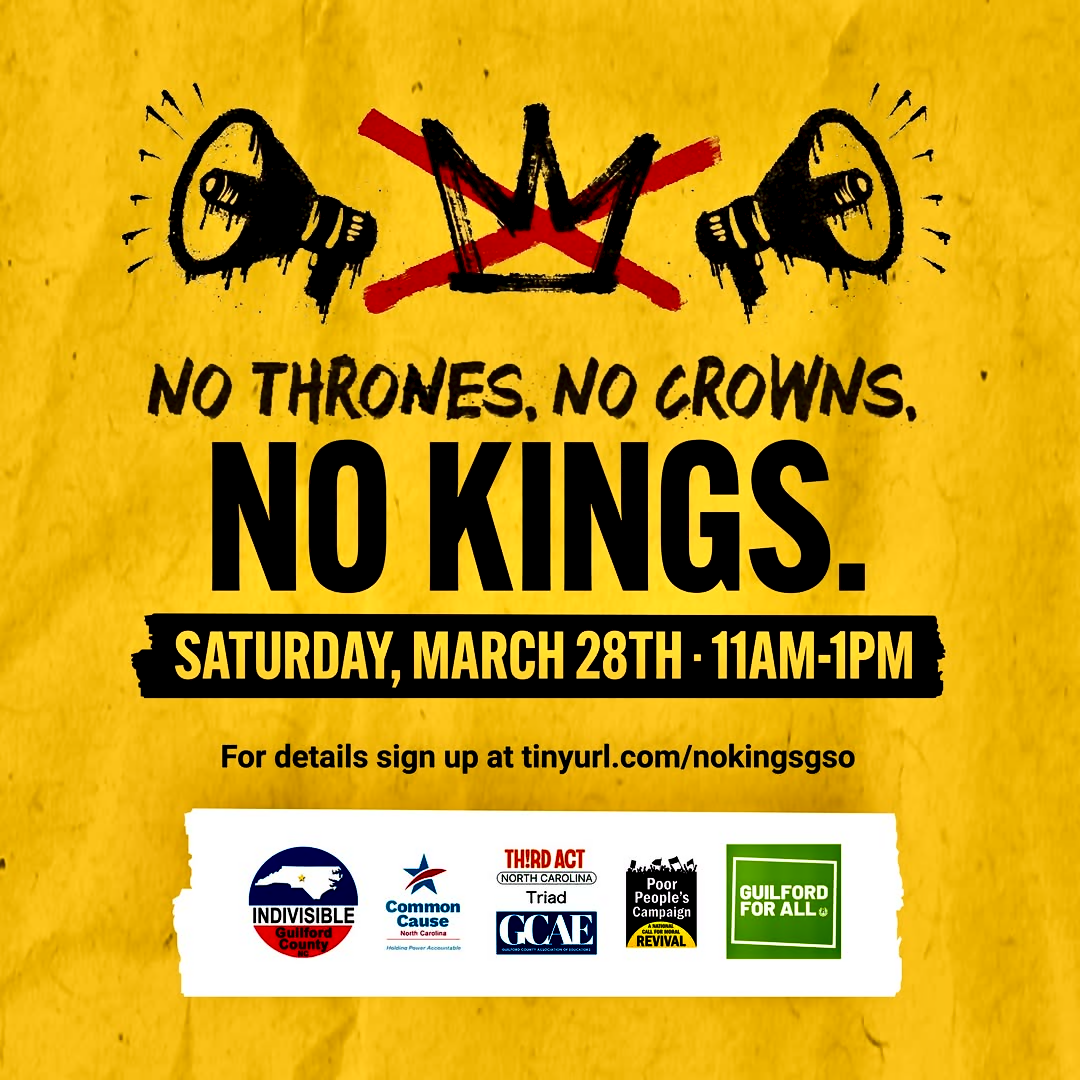 NO KINGS Rally Flyer — March 28
