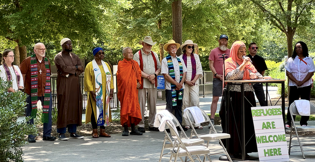 Clergy gathered at footwashing event