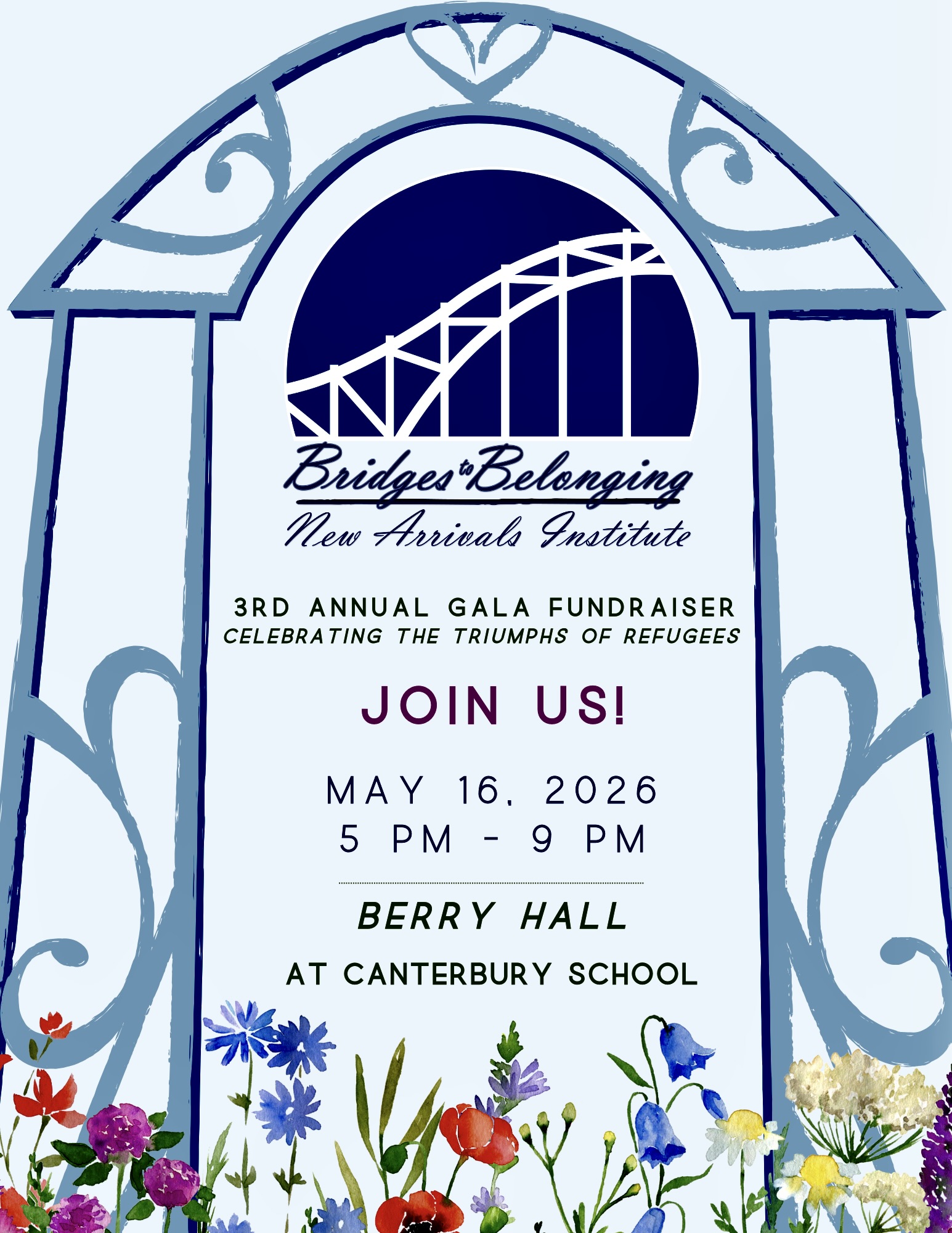 Bridges to Belonging Gala Flyer — May 16, 2026