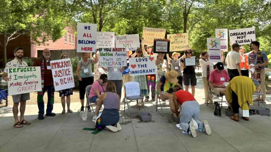 Signs at Public Footwashing
