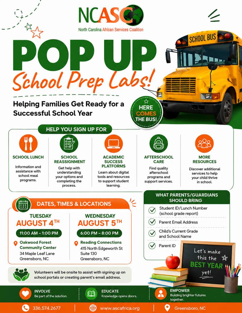 Pop Up School Prep Labs — NC African Services Coalition