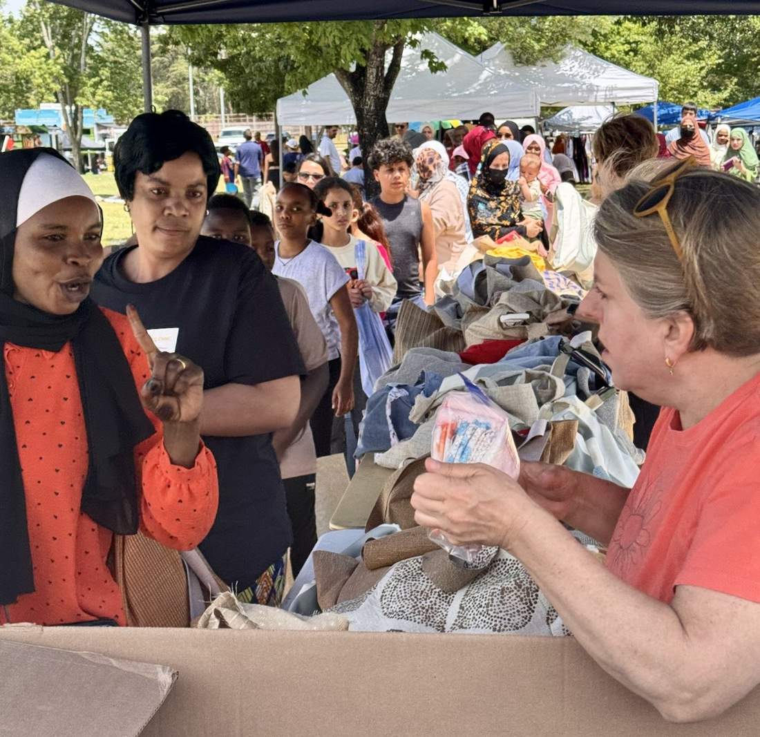 World Refugee Day hygiene bag distribution, Westminster Presbyterian Church